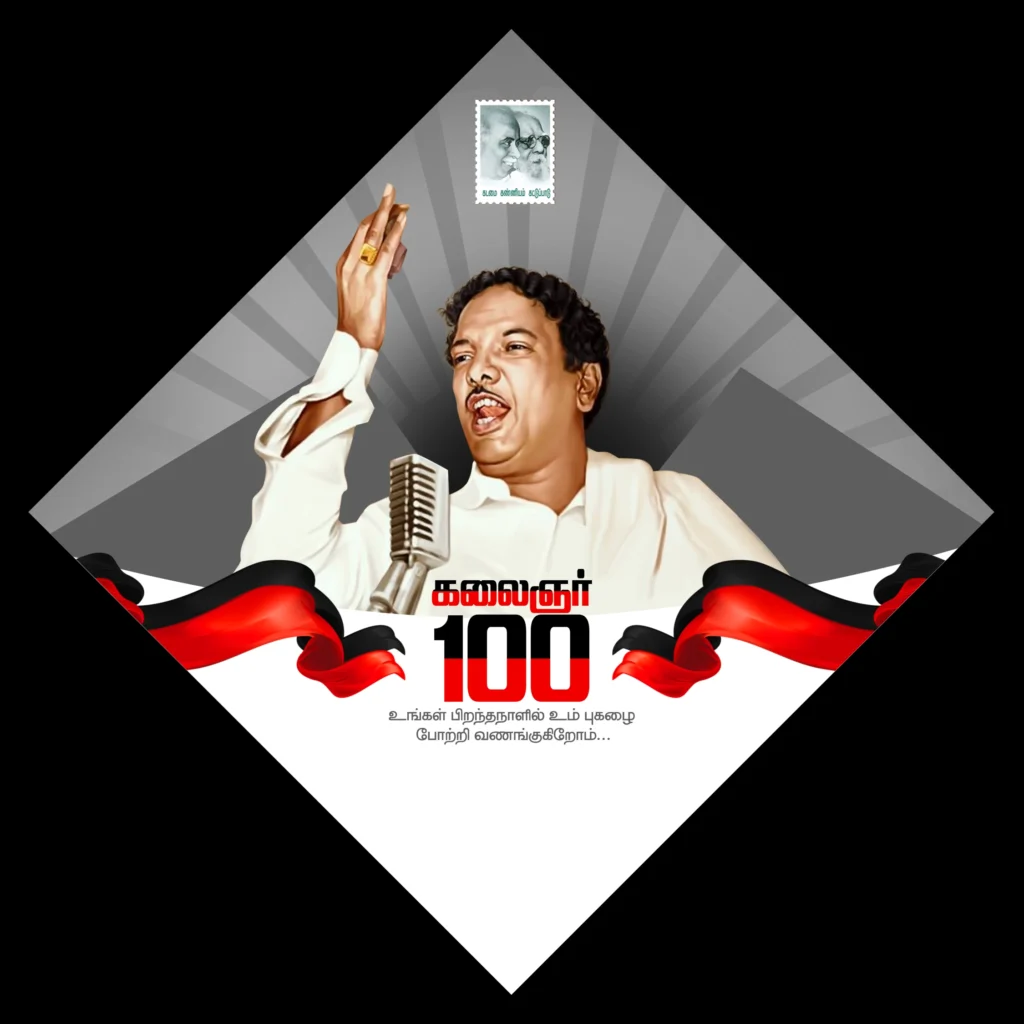 DMK Political Flex Banner Design Free Download kumaran network