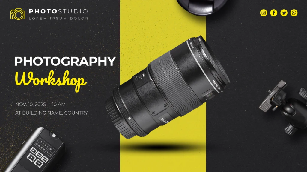 Photography Workshop Template Banner kumarannetwork