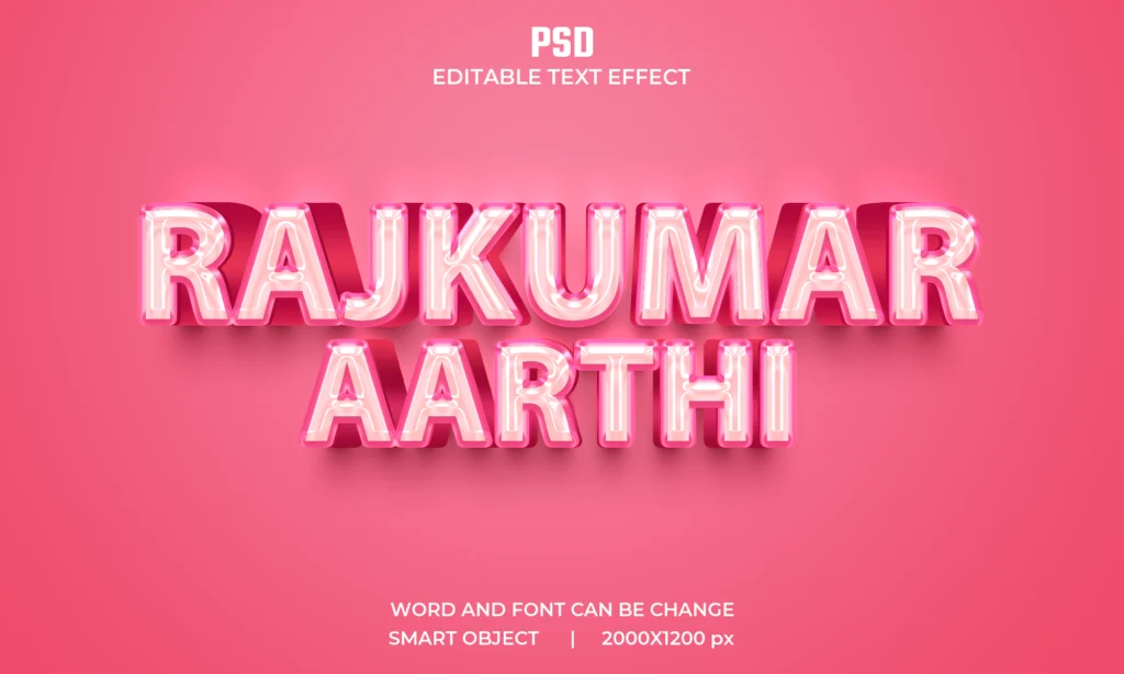 Love Pink Color 3d Text Effect Premium PSD Free Download kumarannetwork