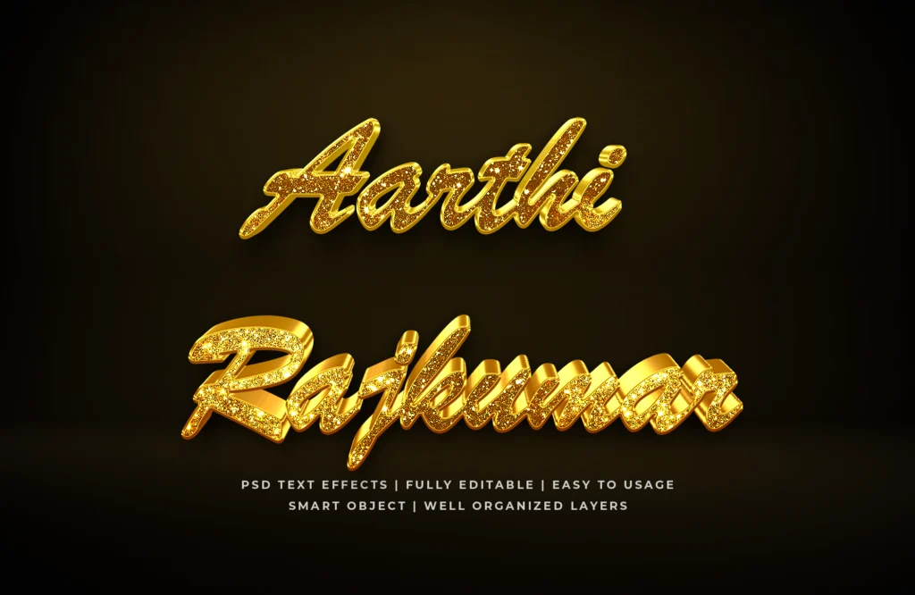 Luxury 3D Text Style Effect PSD Free Download kumarannetwork