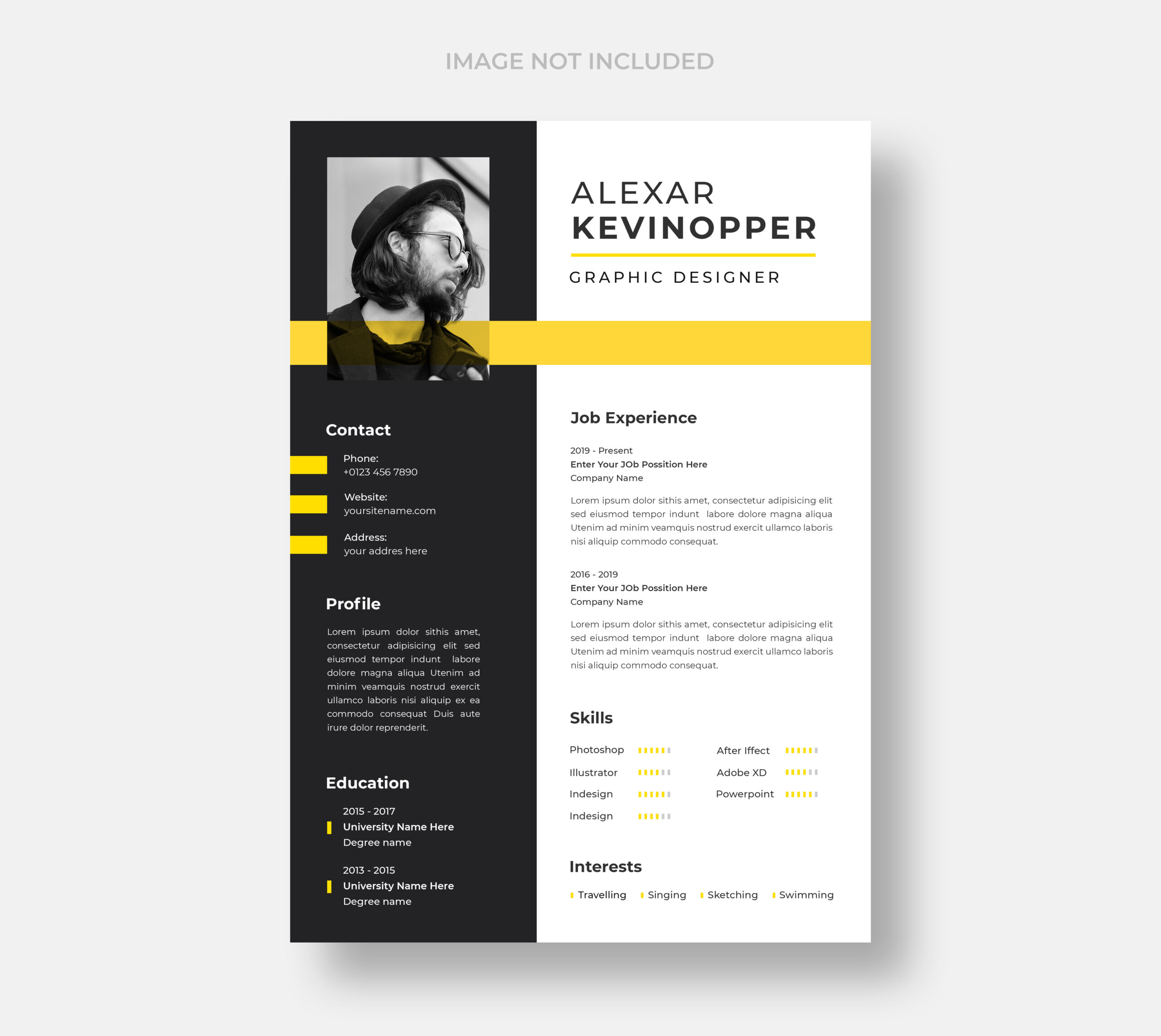 CV Template Resume PSD free download