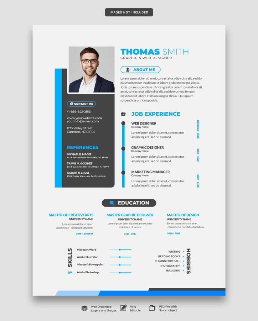 Data Analyst Resume PSD free download kumarannetwork