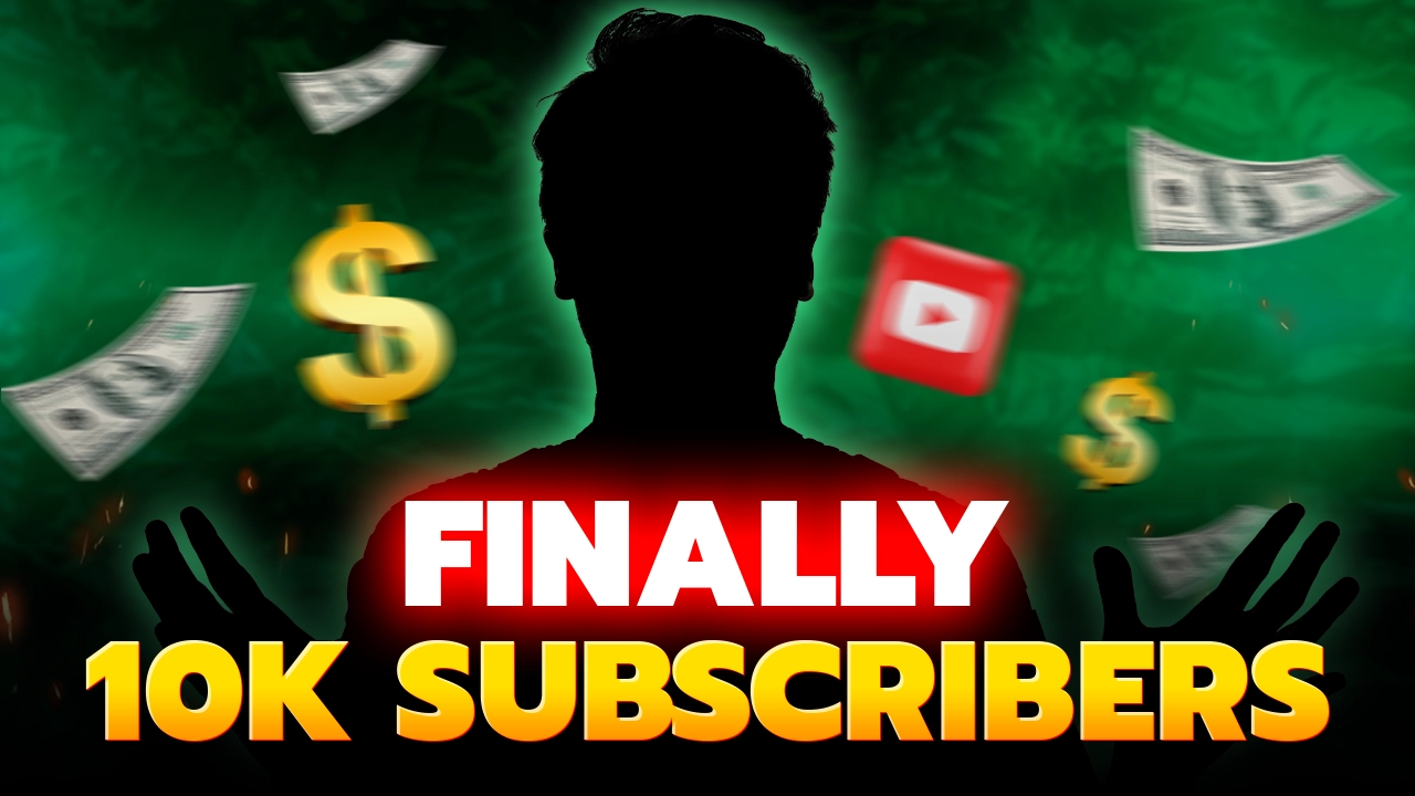 10k YouTube Thumbnail Design PSD Template
