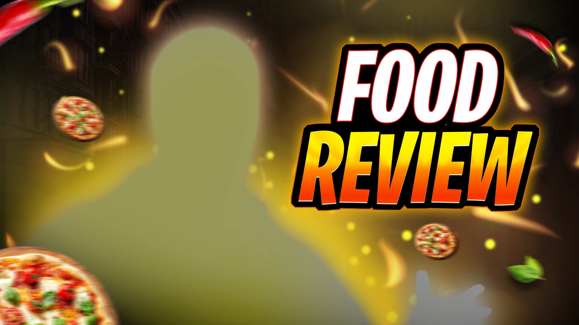 Food Review YouTube Thumbnail PSD Template