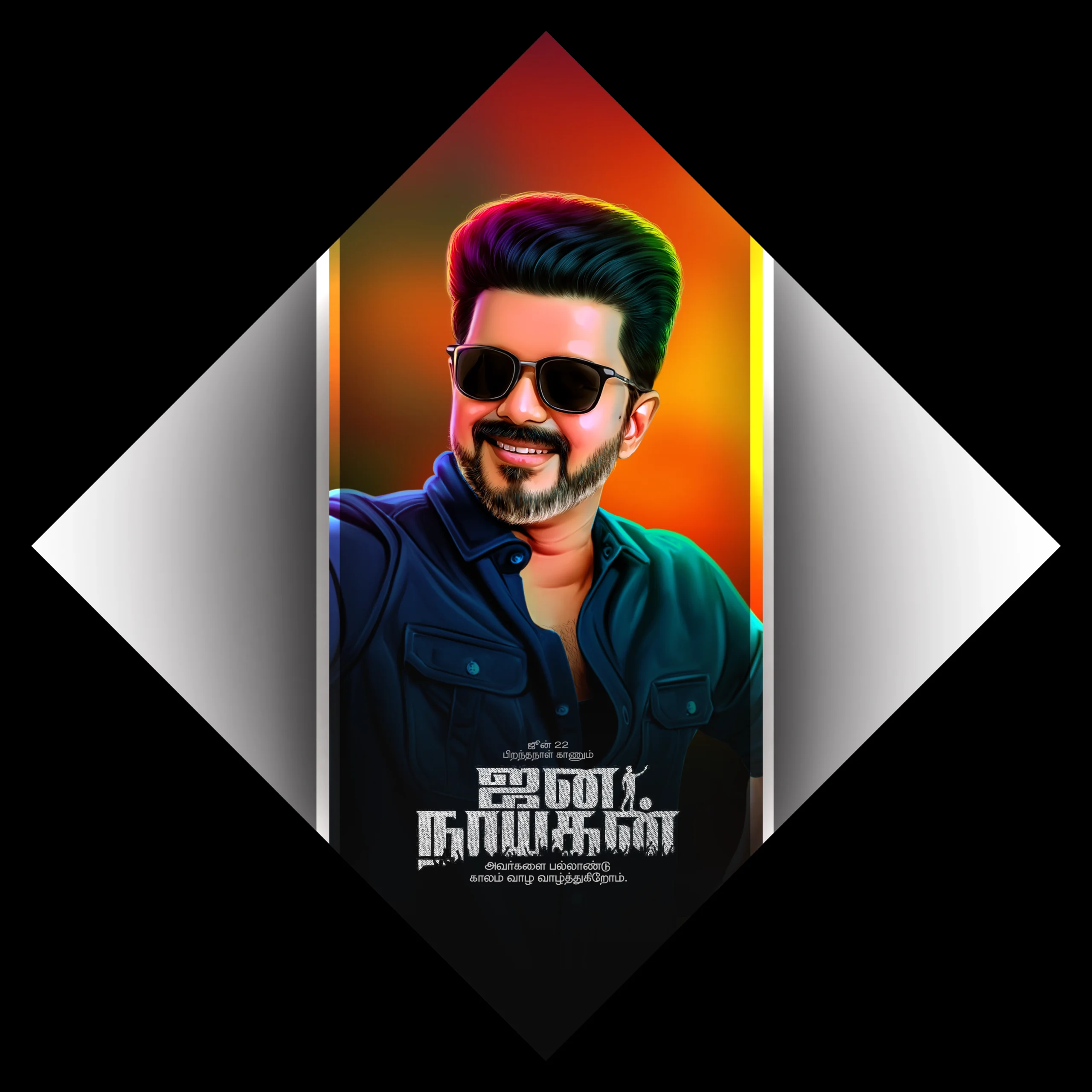 TVK Vijay Birthday Flex Banner Design Psd File Collection Vol-09